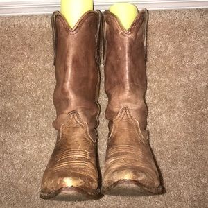 Ariat Tan Leather Cowboy Boots Size 7.5
